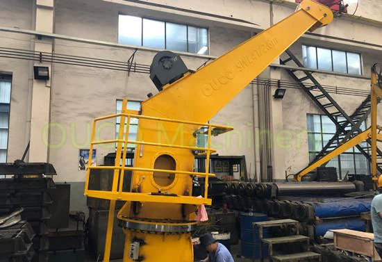 OUCO Marine 4t2.6m Hydraulic Stiff Boom Crane For Vessel Service